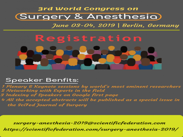 3rd World Congress on Surgery & Anesthesia