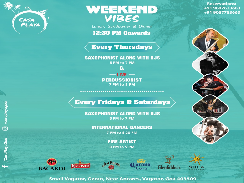 Casa Playa Weekend Vibes 4th, 5th and 6th April 2019