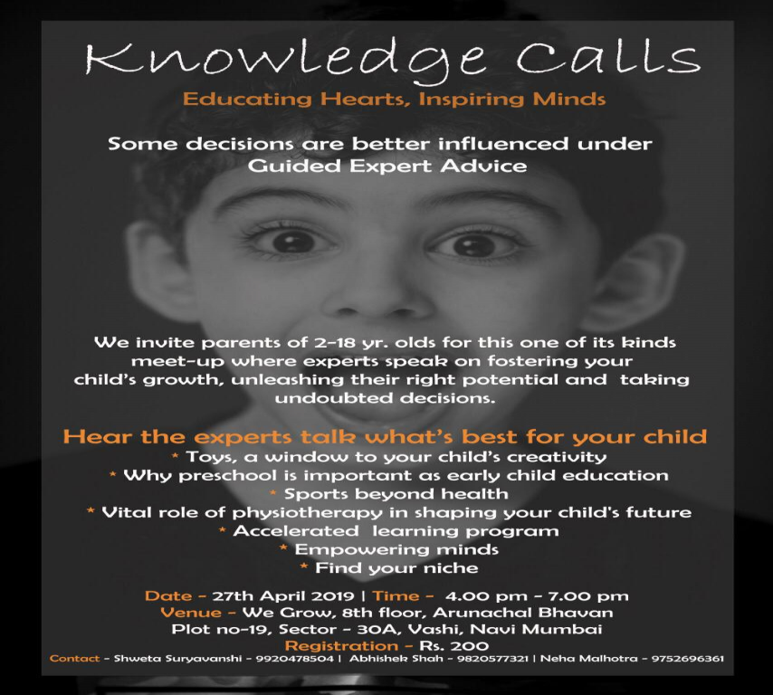 Upcoming Event for Parents at Vashi