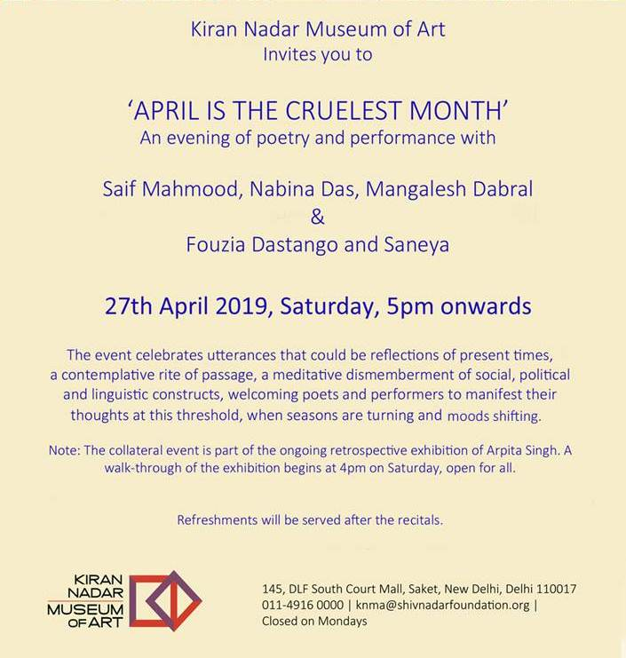 April is the Cruelest Month -  An evening with poets and performance