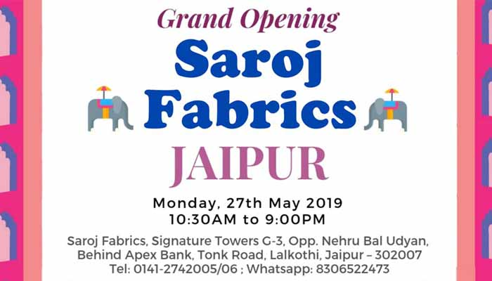 Grand Opening of Saroj Fabrics in Jaipur