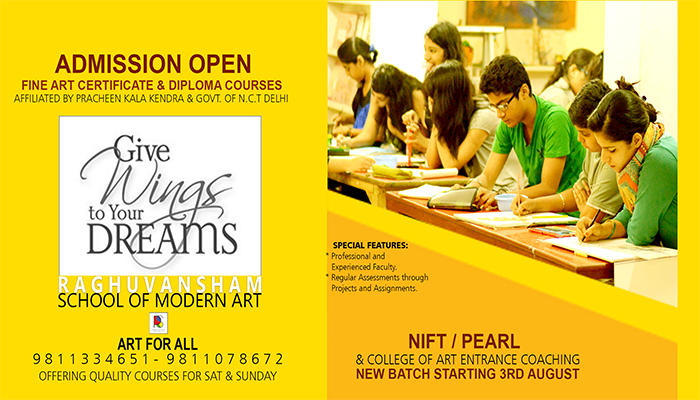 Admission open for Fine Art, NIFT, PEARL coaching