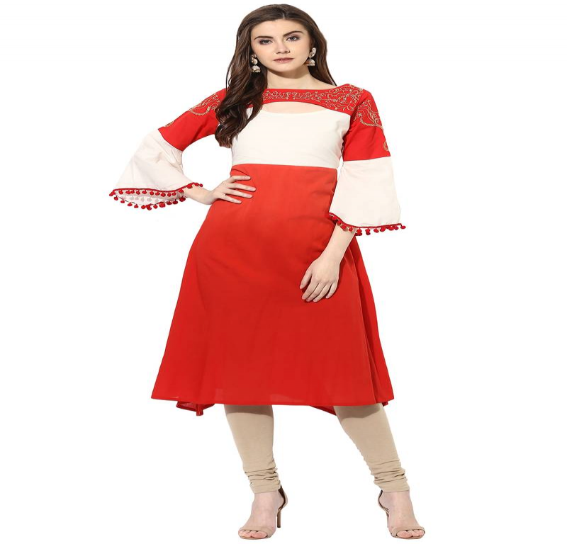 Shop Best Patterns in Red Kurtis At Best Prices