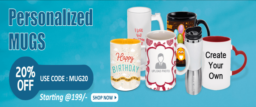 Get Personalized Mugs with your own photo Just @199