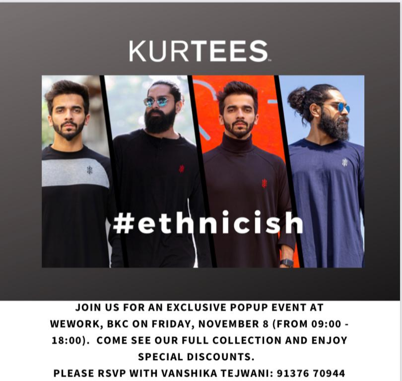 Kurtees exhibit exclusively at the WeWork Pop Up