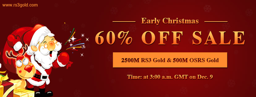 Best Xmas Gift for RS Fans:Up to 60 off cheap rs 3 gold on RS3gold Dec.9