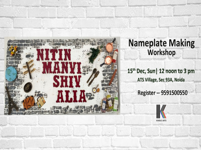 Name Plate Making Workshop | Kindle Arts