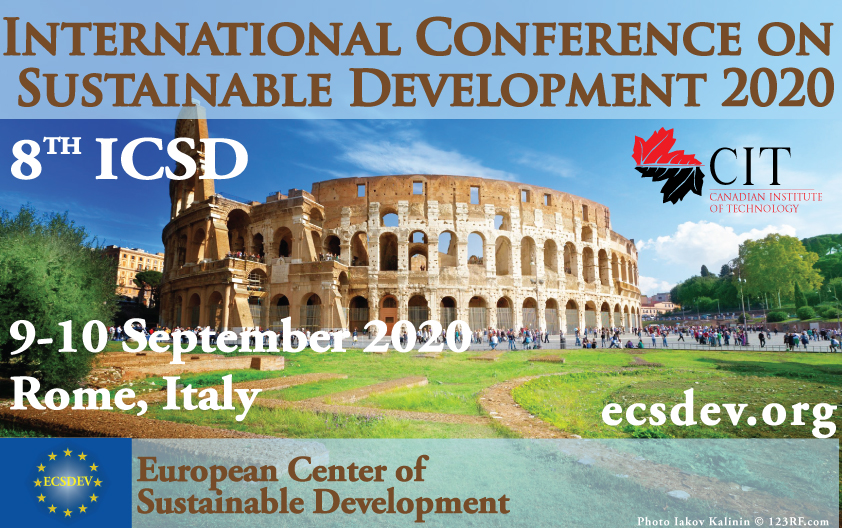 ICSD 2020 : 8th International Conference on Sustainable Development, Rome, Italy
