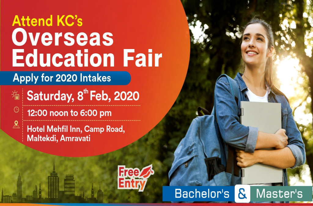 Attend Overseas Education Fair in Amravati on Saturday 8th Feb 2020