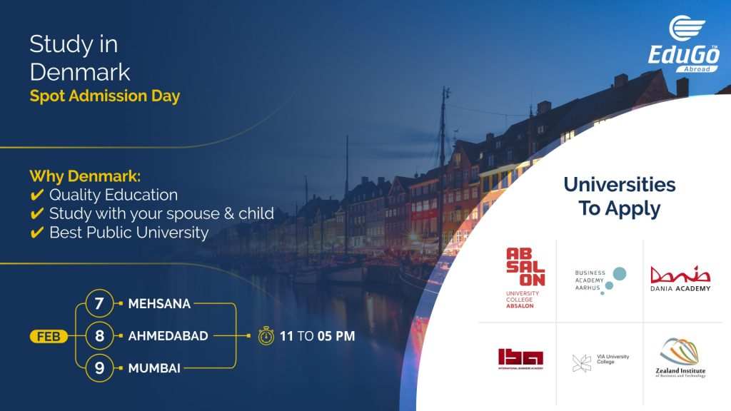 Study in Denmark - Spot Admission Day 2020