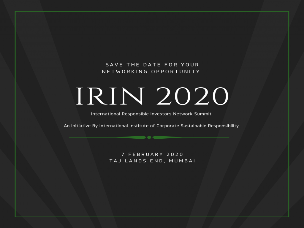IRIN 2020 : INTERNATIONAL RESPONSIBLE INVESTORS NETWORK