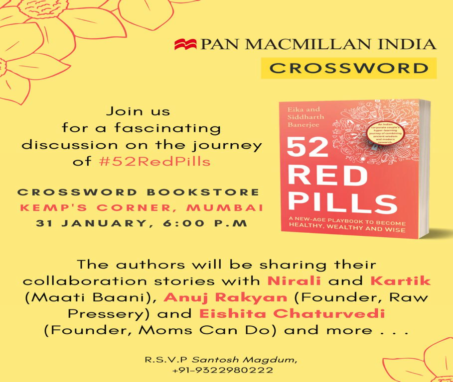 learning journey with Crossword Bookstores at the launch of 52 Red Pills