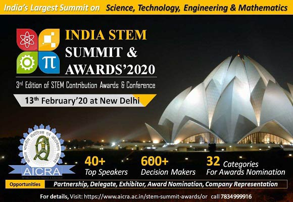 STEM Summit & Awards is going to be held on 13th Feb,2020.