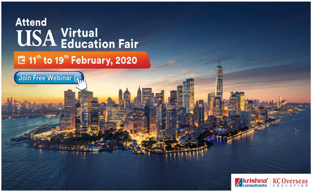 Attend USA Virtual Education Fair from 11th to 19th Feb 2020