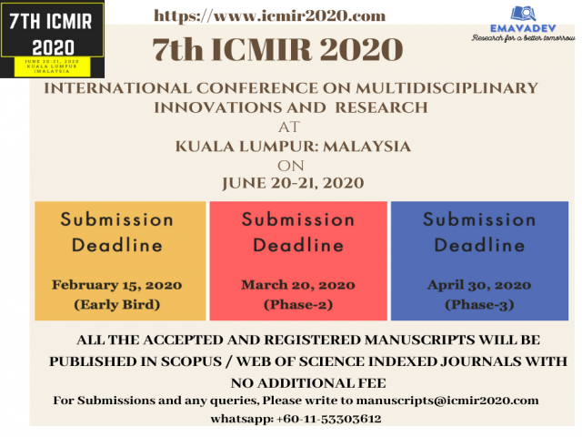 International Conference on Multidisciplinary Innovations and Research