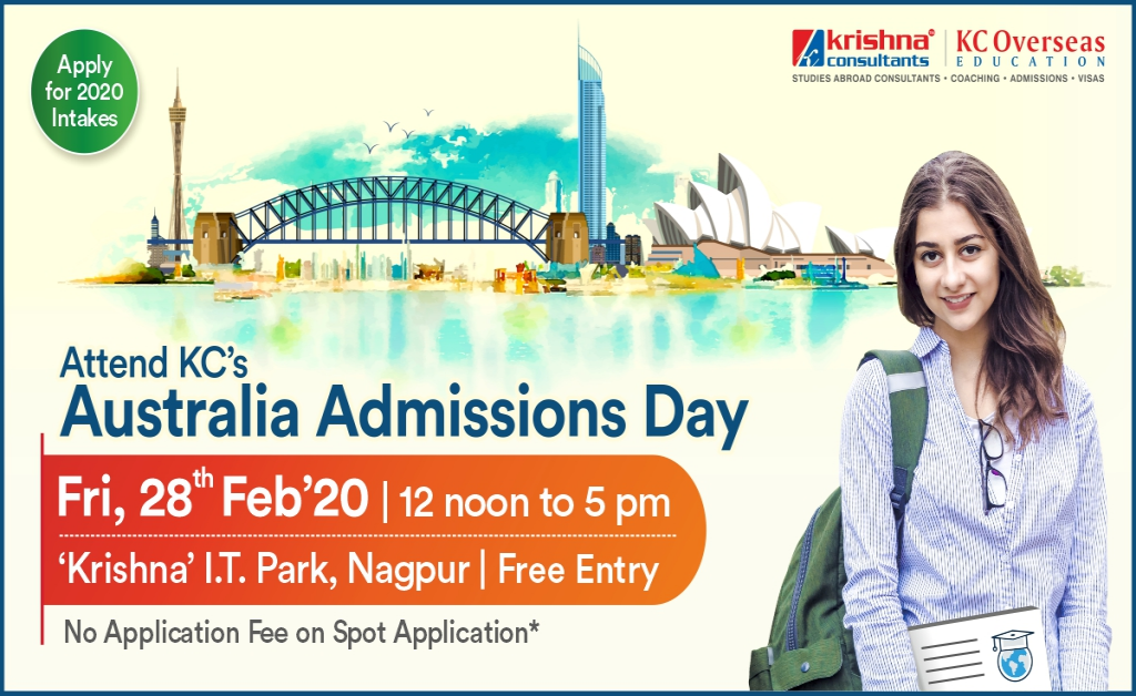 Attend Australia Admissions Day on 28th Feb 20 at KC I.T Park, Nagpur