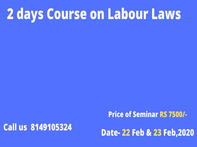 2 days Course on Labour Laws
