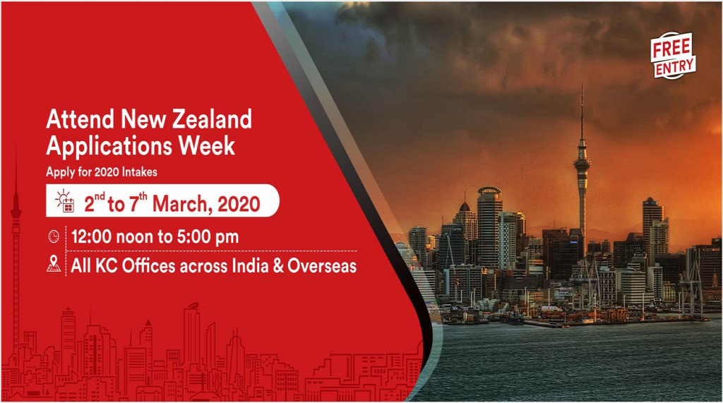 Apply to High Ranked NZ Universities from 2nd to 7th March 20 at KC Nagpur