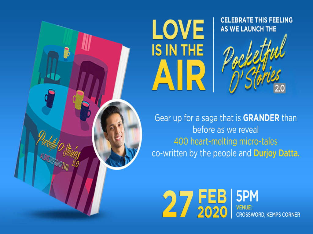 Durjoy Datta to launch Pocketful O Stories 2.0 Loveimpromtwo at Crossword