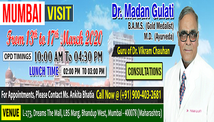 Ayurvedic Consultation in Mumbai By Dr. Madan Gulati