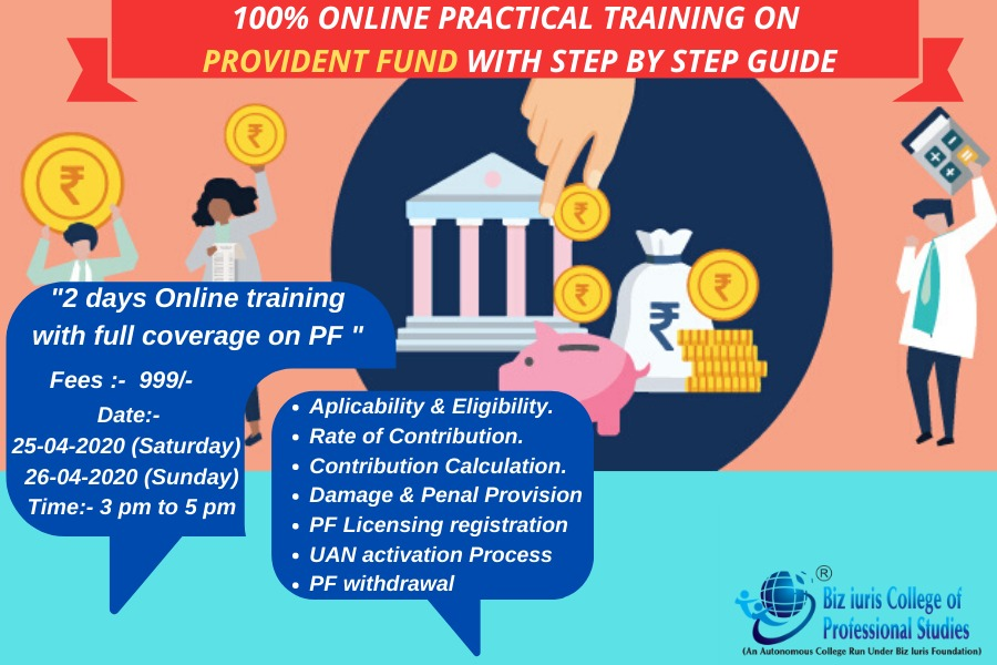 Practical Online Training with full coverage on Provident Fund