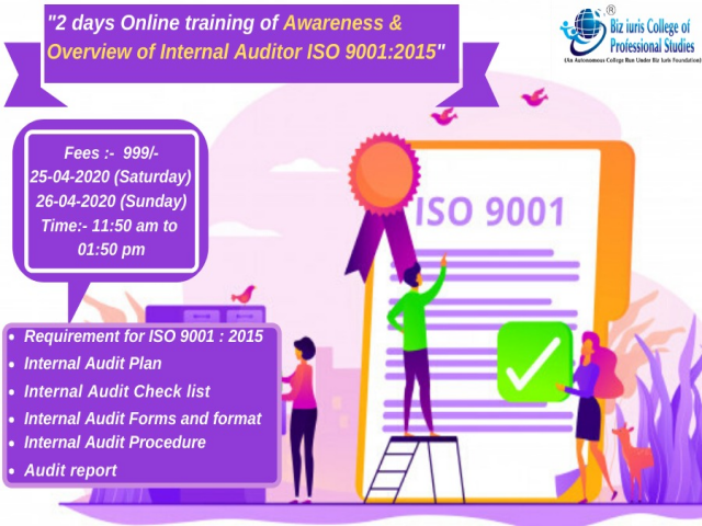 Live and interactive Webinar on Awareness & Overview of Internal Auditor