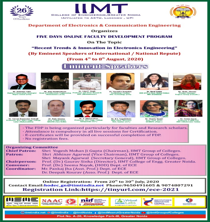 Recent Trends & Innovation in Electronics Engineering