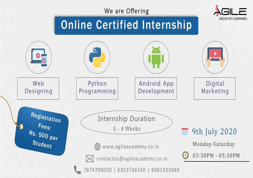 Are you looking for an Free Certified Online Internship?