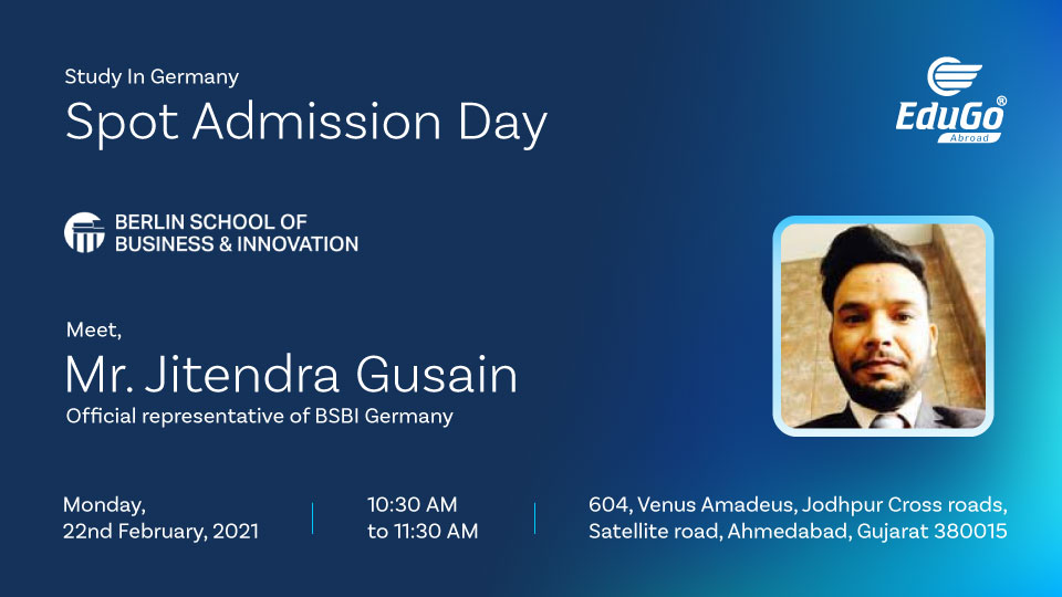Study In Germany - Spot Admission Day In Ahmedabad
