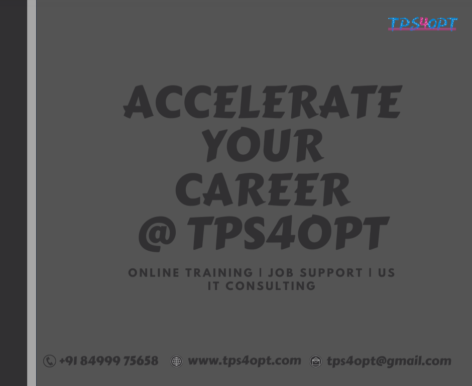 Online Training and Job Support l TPS4OPT