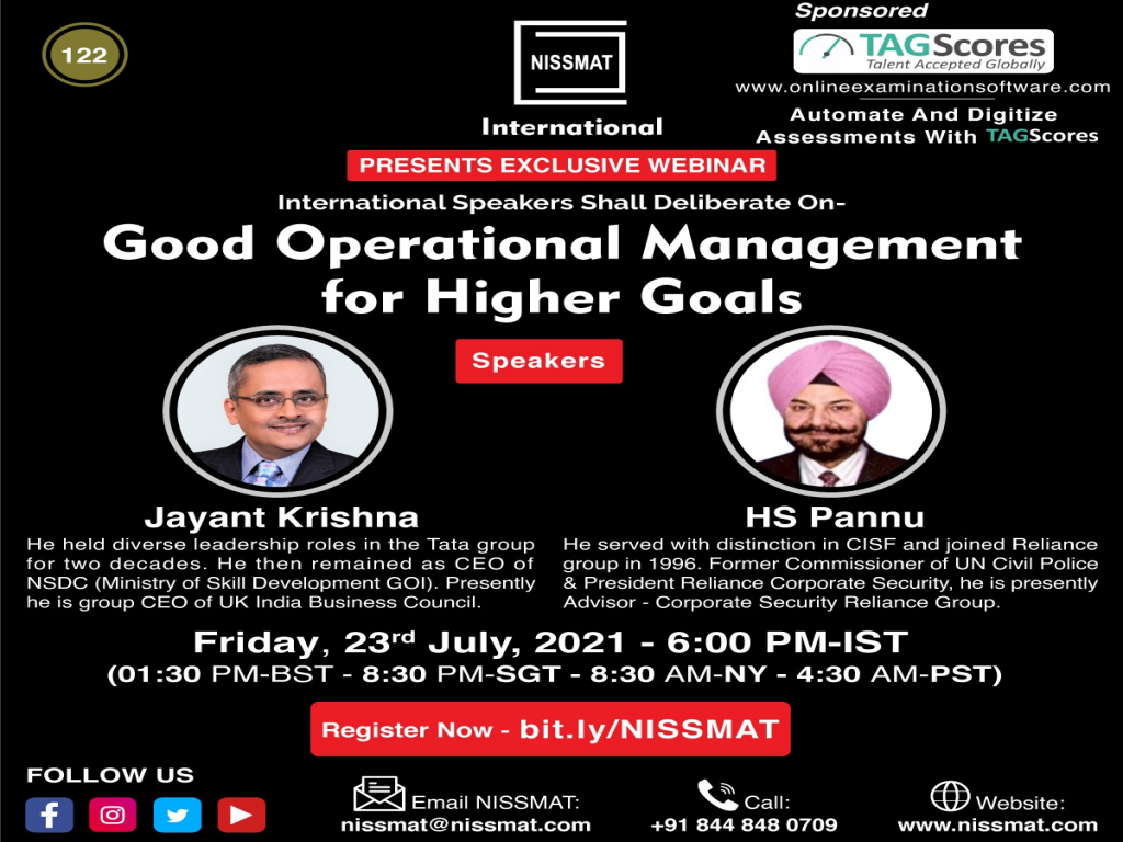 Good Operational Management for Higher Goals