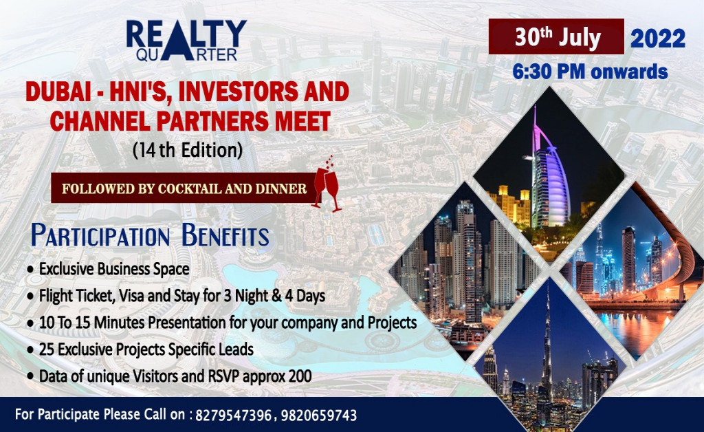 DUBAI: HNI's, Investors, Buyers and Channel Partners Meet 2022 (14th Edition)