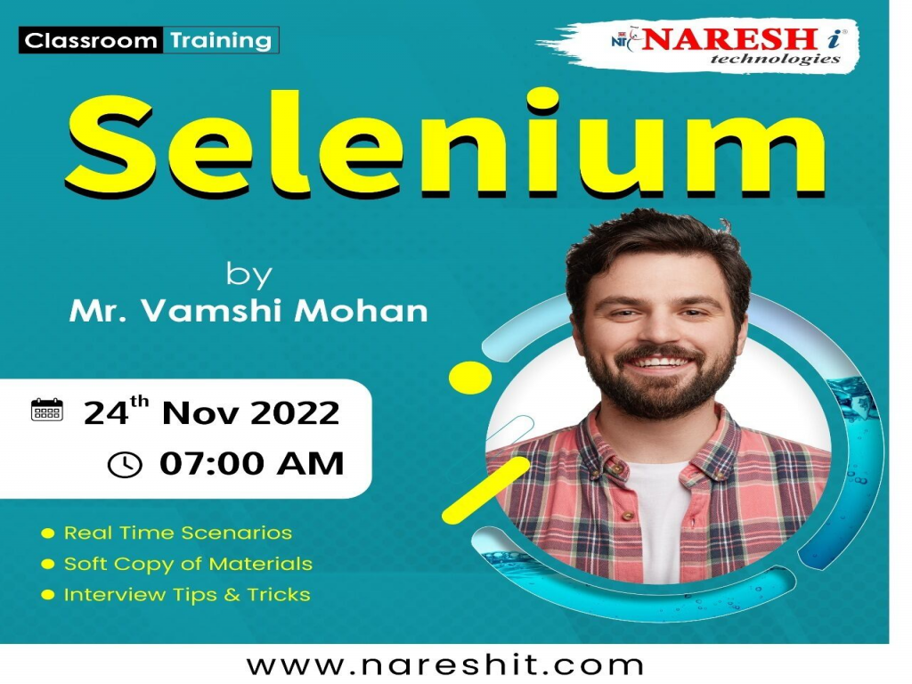 Attend Free Demo On Selenium By Mr. Vamshi Mohan in NareshIT