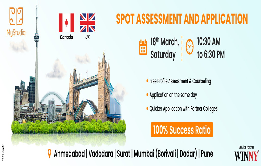 Study Abroad Seminar for Canada and UK at Vadodara