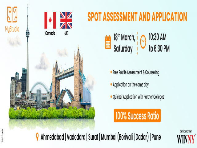 Study Abroad Seminar for Canada and UK at Vadodara