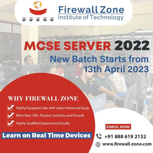 MCSE 2022 Server Online Training ( Latest ) in Hyderabad at Firewall Zone