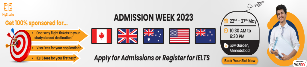 Admission Week from 22nd to 27th May, 2023