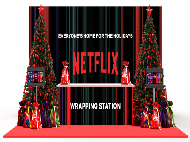 Netflix Wrapping Station in the Palisades Village from Dec. 8 - Dec. 10