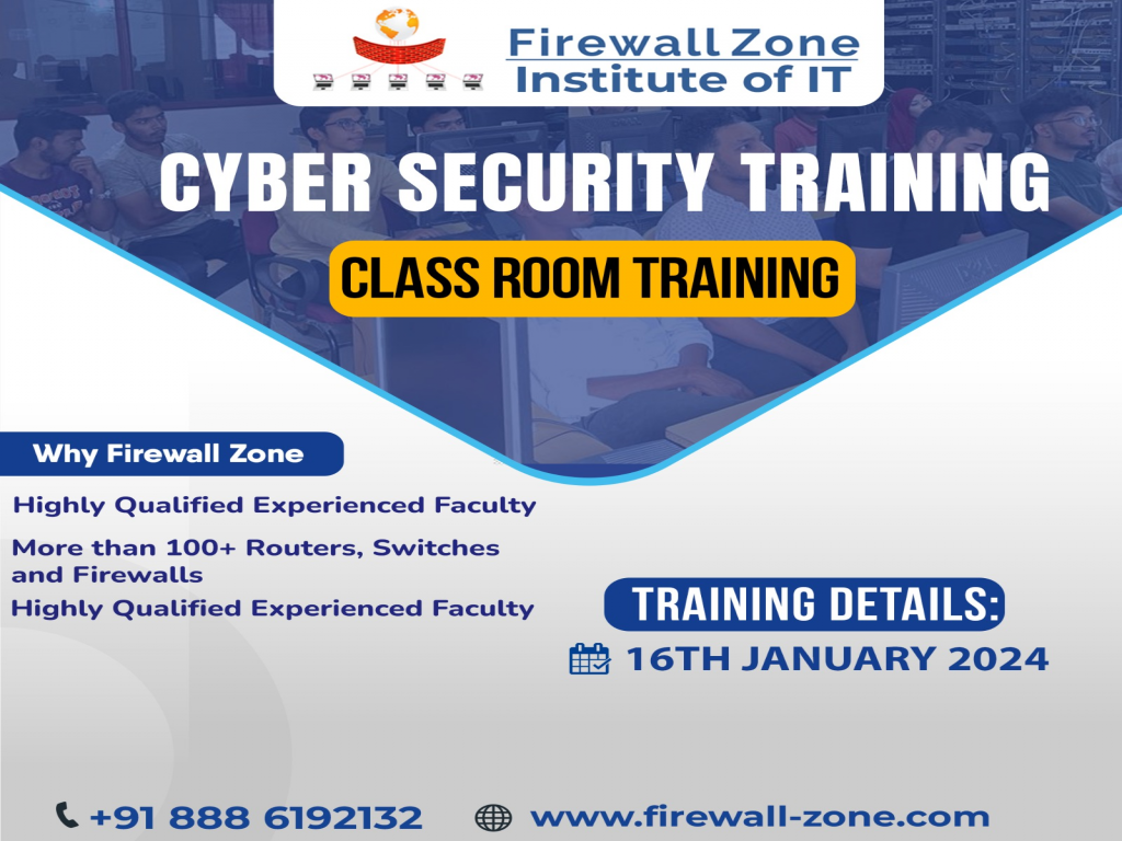 Cyber Security Training In Hyderabad on 16th January 2024 at Firewall-zone