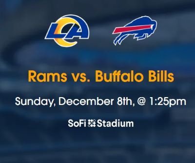 LA Rams vs Buffalo Bills Tickets December 8th, 2024