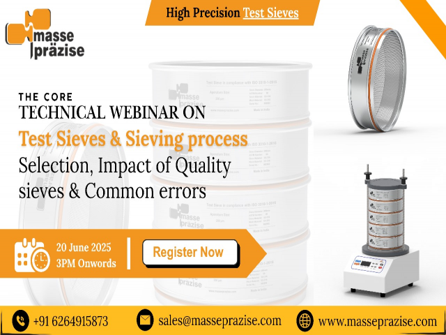 The Core Technical Webinar On Test Sieves & Sieving process by masseprazise