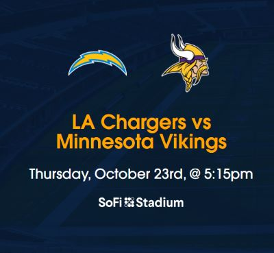 LA Chargers vs Minnesota Vikings Tickets Oct 23rd, 2025