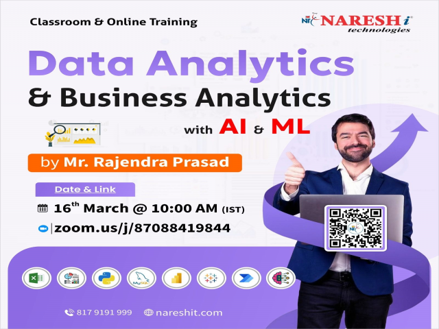 Data Analytics & Business Analytics with AI/ML Training in NareshIT