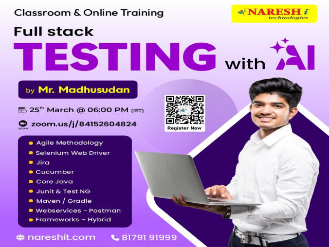 Full Stack Testing with AI by Mr.Madhusudhan