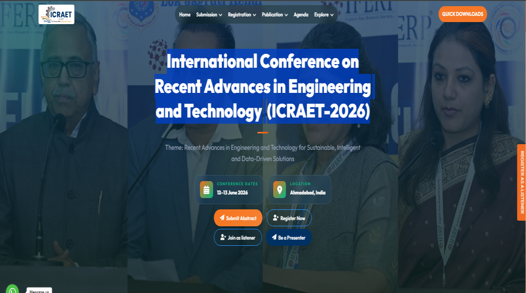 International Conference on Recent Advances in Engineering and Technology