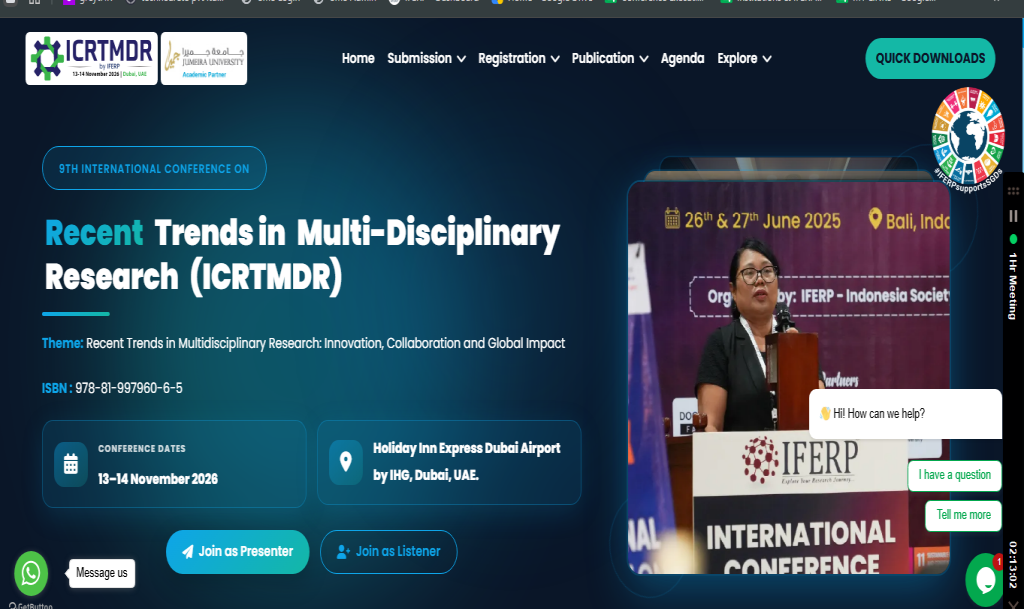 9th International Conference on Recent Trends in Multi-Disciplinary Research