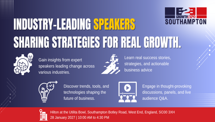Southampton B2B Growth Expo 2027 | Become A Speaker At Premier B2B Show