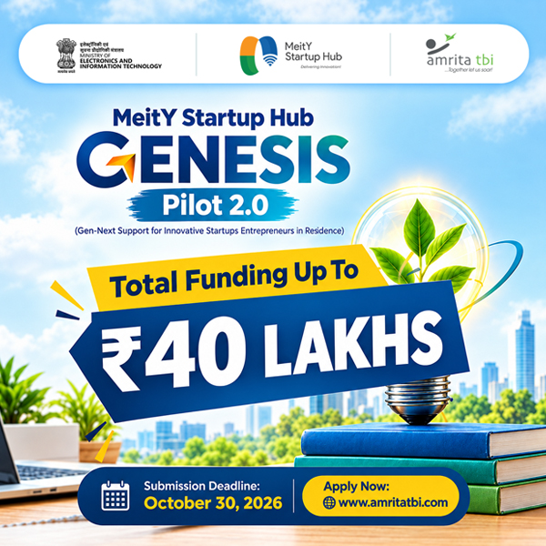 Amrita TBI & MeitY Startup Hub Present: GENESIS Pilot Program 2.0
